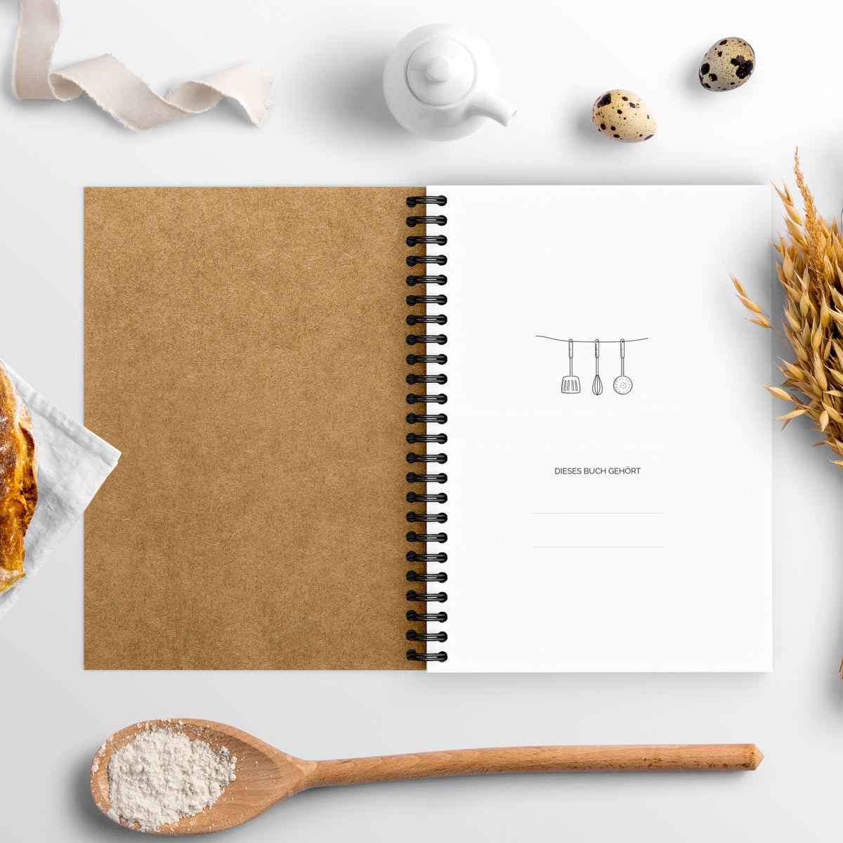 Rezeptbuch A5 für die eigene Rezeptsammlung | Cover im Kraftpapier-Look