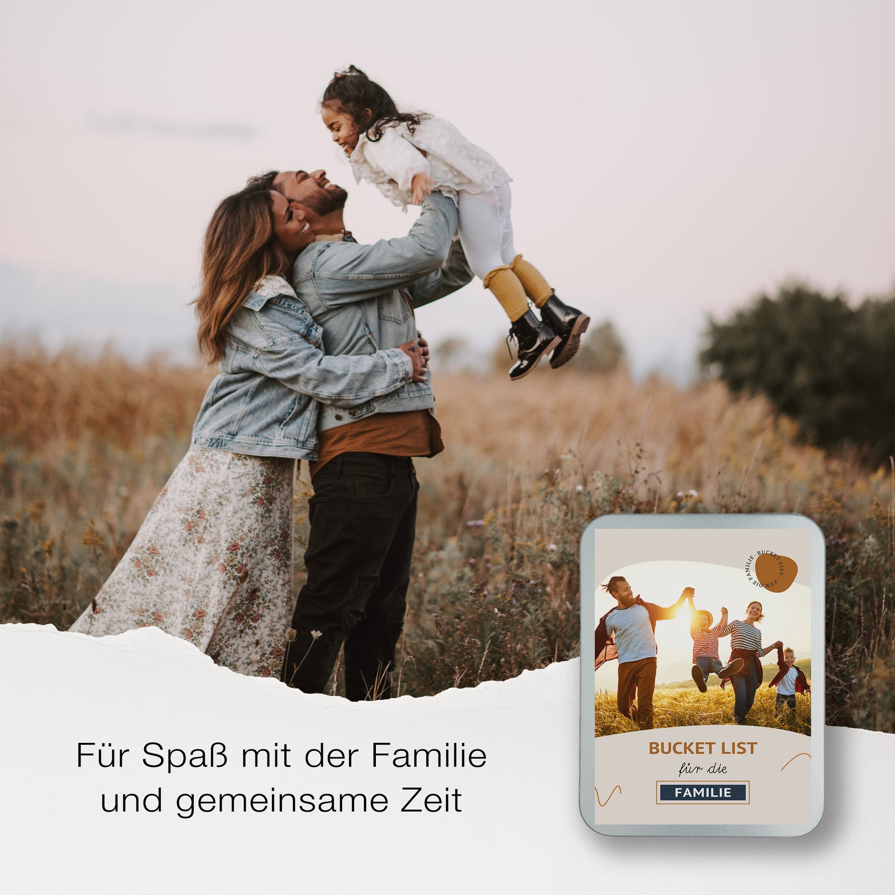 Bucket List für die Familie | 30 Ideen für spontane Erlebnisse und kleine Abenteuer | in schöner Geschenkbox