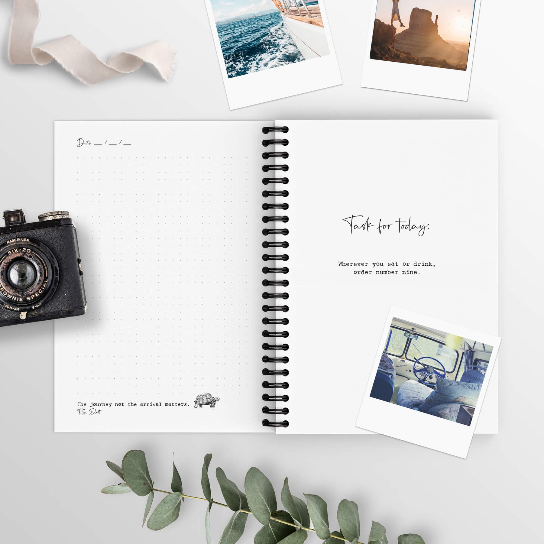 Reisetagebuch für deine Abenteuer | A5 | mit Challenges, Infofakten & Zitaten | Cover im Kraftpaper-Look | auch perfekt als Geschenk