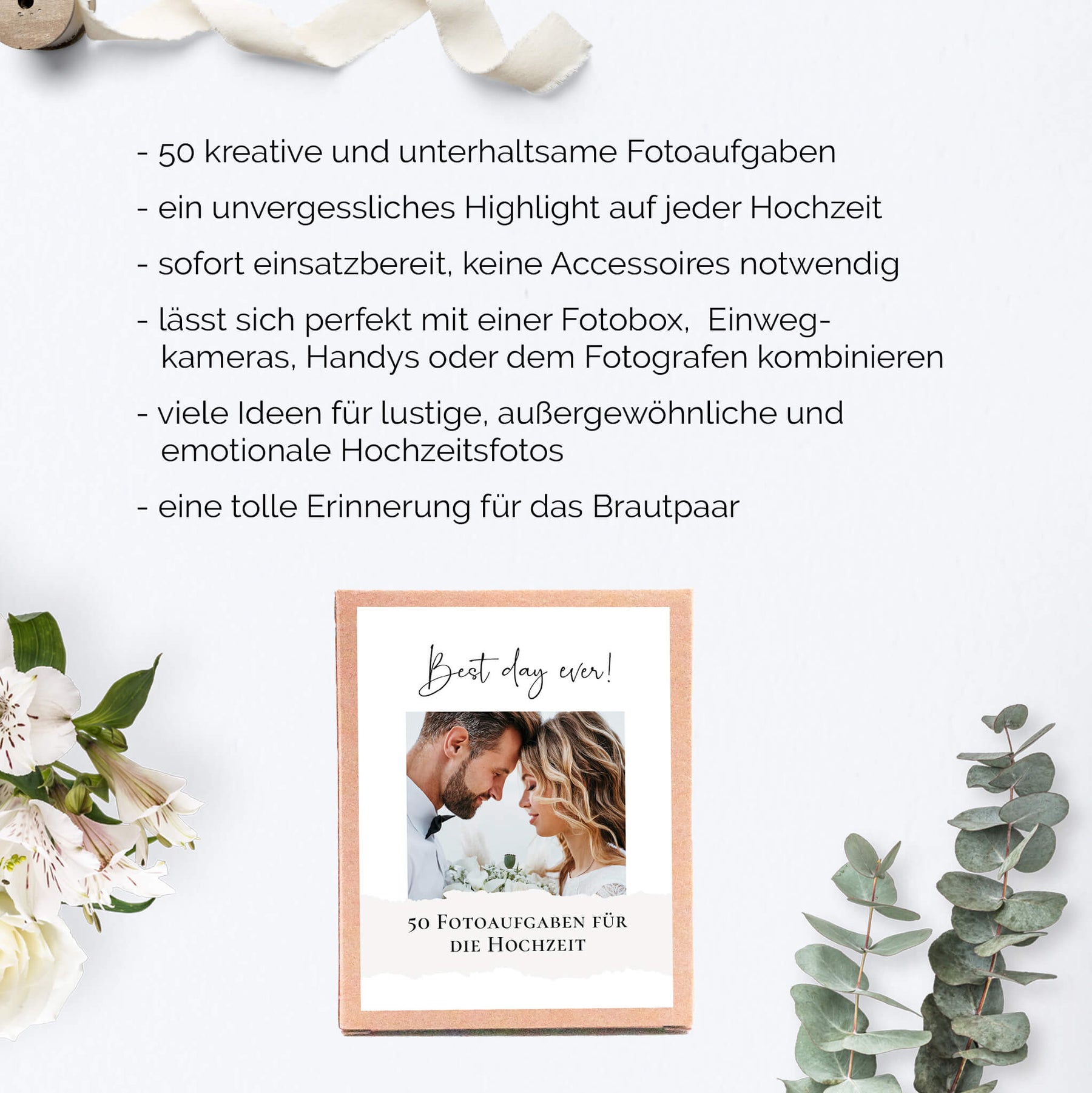 50 kreative Fotoaufgaben für die Hochzeit