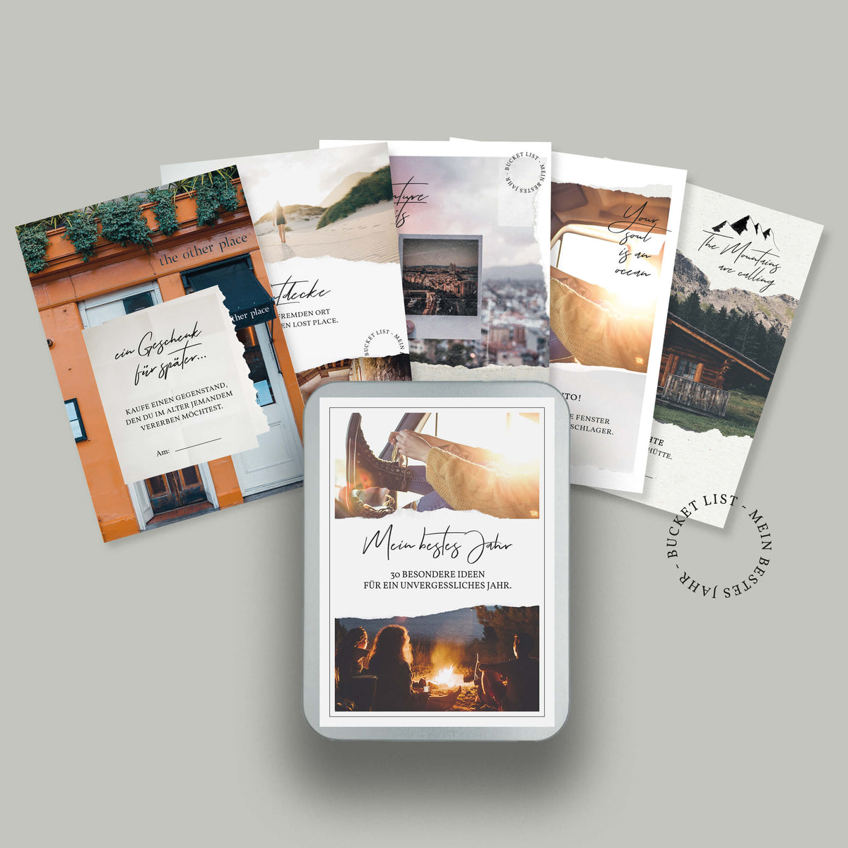 Bucket List: Mein bestes Jahr | 30 besondere Ideen für die nächsten 12 Monate | in schöner Geschenkox