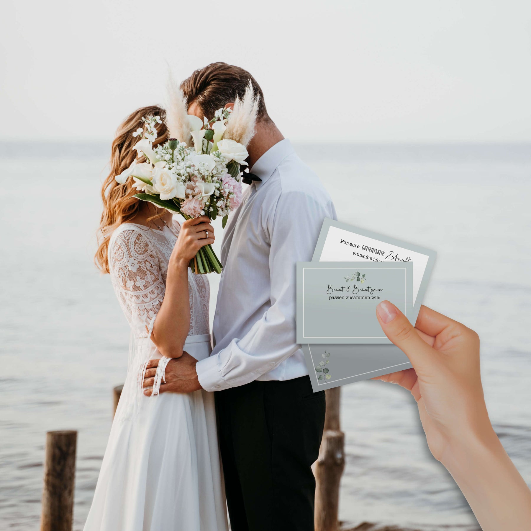 20 Gästebuch-Karten für die Hochzeit in DIN A7