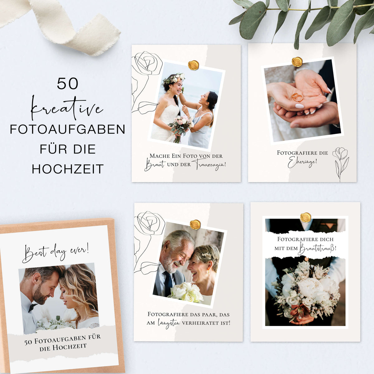 50 kreative Fotoaufgaben für die Hochzeit