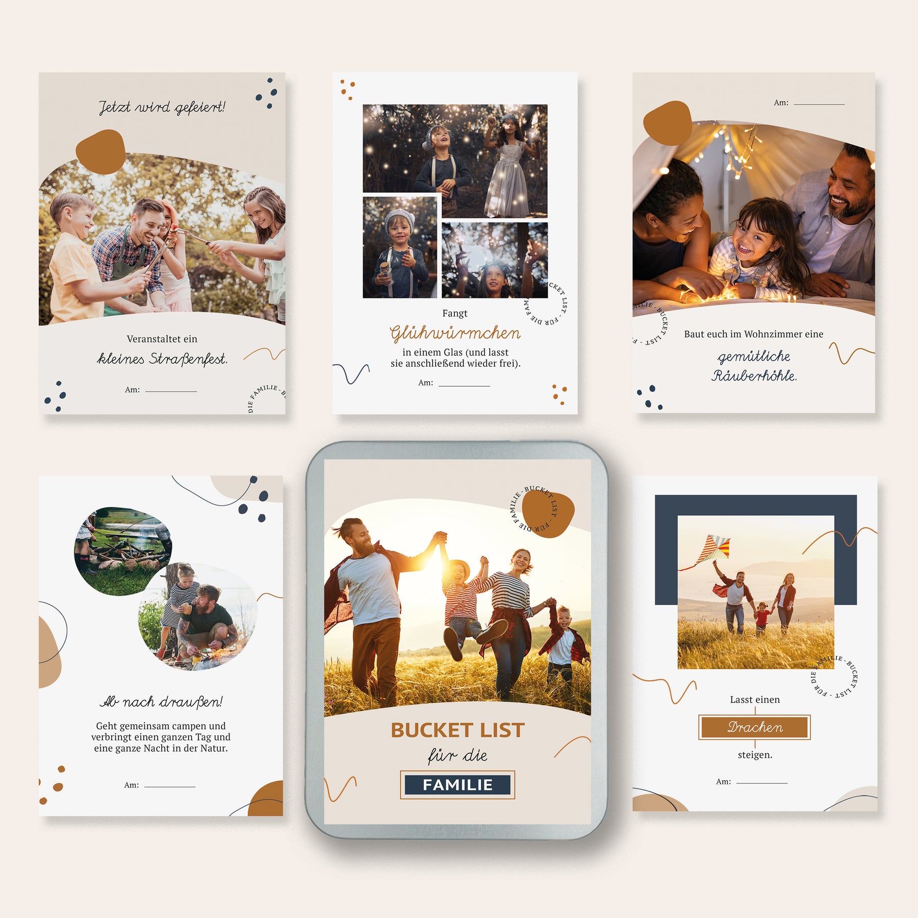 Bucket List für die Familie | 30 Ideen für spontane Erlebnisse und kleine Abenteuer | in schöner Geschenkbox