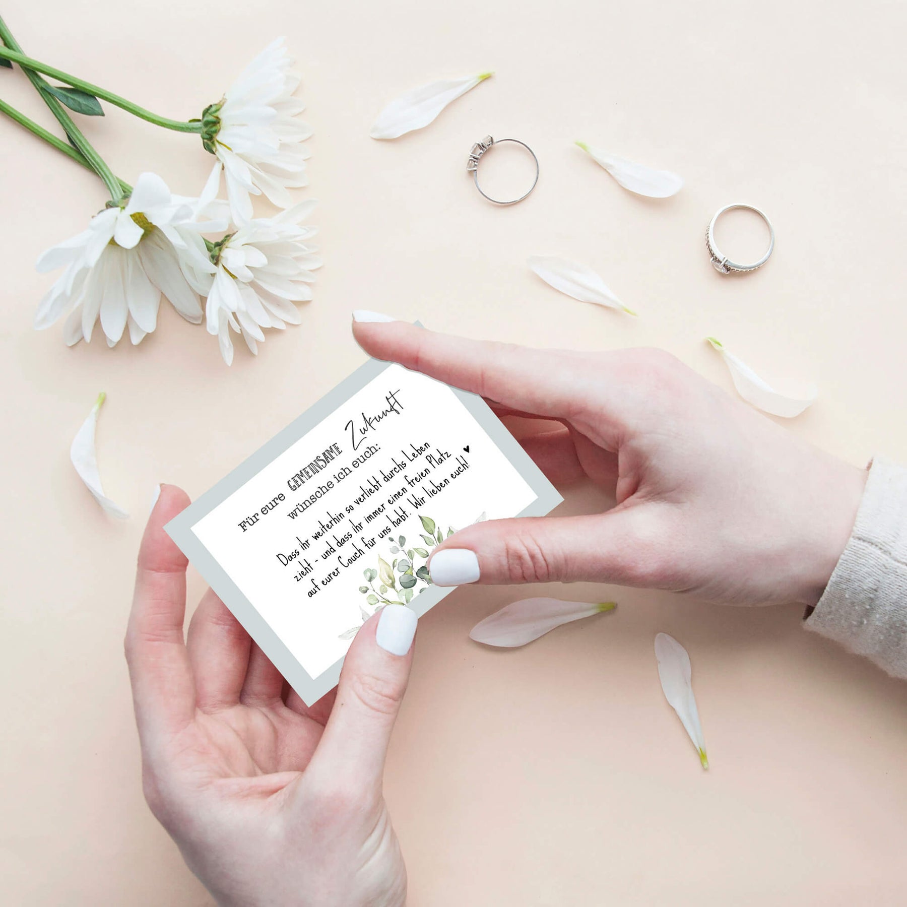 20 Gästebuch-Karten für die Hochzeit in DIN A7