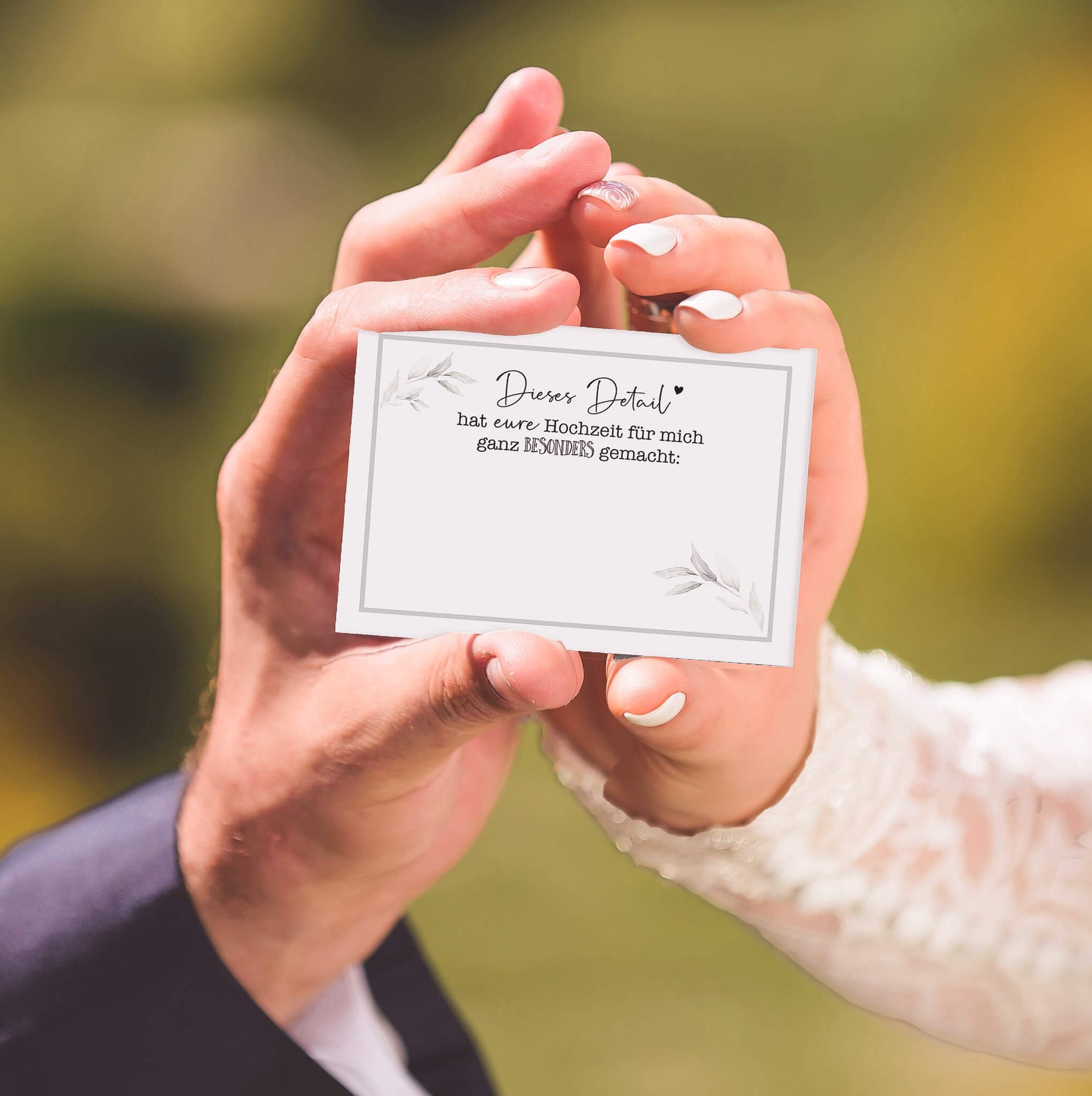 20 Gästebuch-Karten für die Hochzeit in DIN A7