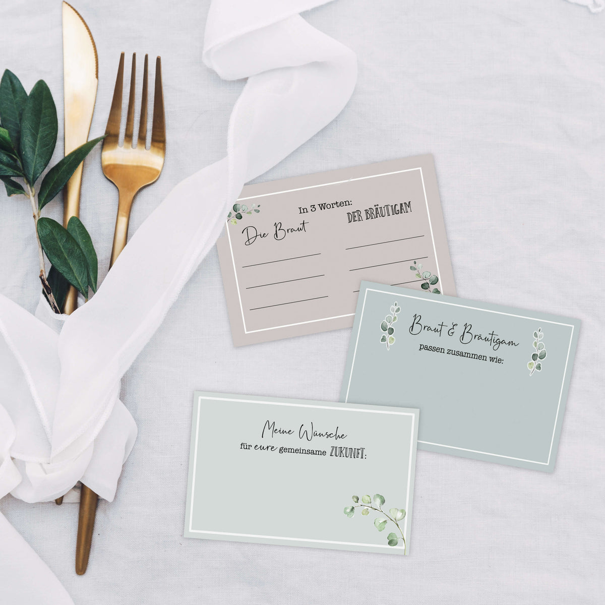 20 Gästebuch-Karten für die Hochzeit in DIN A7