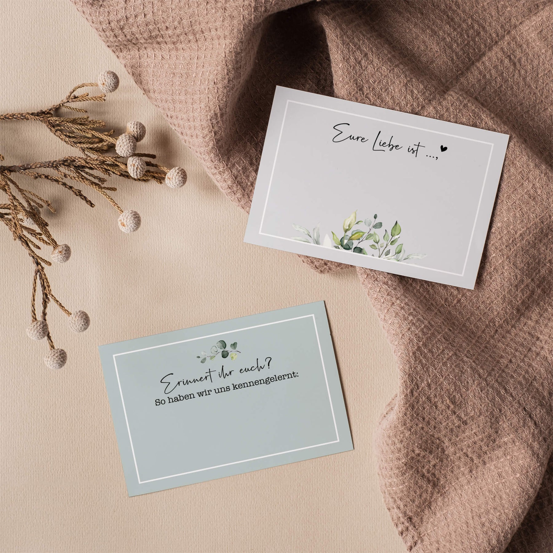 20 Gästebuch-Karten für die Hochzeit in DIN A7