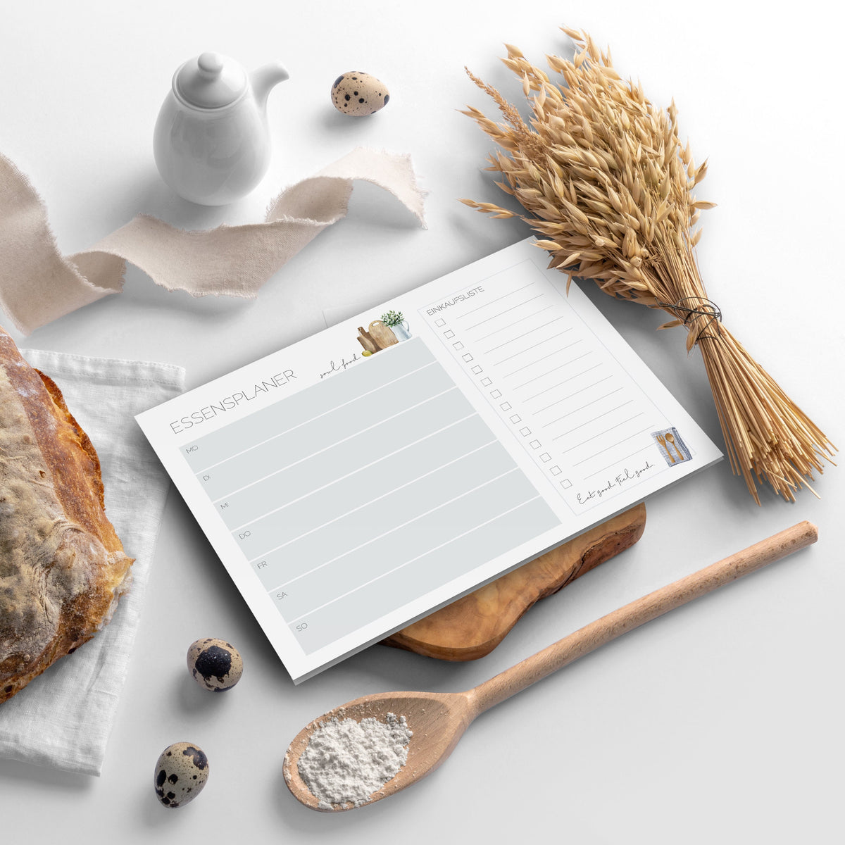 Menüplaner inkl. Einkaufsliste DIN A5