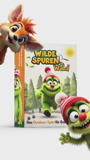 Wilde Spuren im Wald – Outdoor Suchspiel als Kartenspiel & Lernspiel für Kinder & Familien – Entdecke Natur, erlebe Abenteuer, löse Rätsel & finde Schätze bei jedem Spaziergang! Ab 5 Jahren