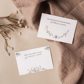 20 Gästebuch-Karten für die Hochzeit in DIN A7 | kreative Fragekarten | Boho Hochzeit Greenery