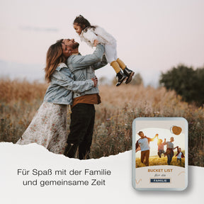 Bucket List für die Familie | 30 Ideen für spontane Erlebnisse und kleine Abenteuer | in schöner Geschenkbox