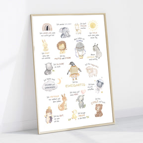Affirmationen für Kinder | Affirmationsposter fürs Kinderzimmer | positive Glaubenssätze | DIN A4, B2 | boho | Lernposter pos. Mindset