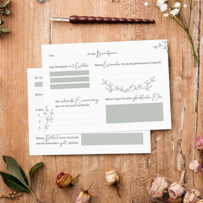 10 Gästebuch-Karten für die Hochzeit in DIN A6
