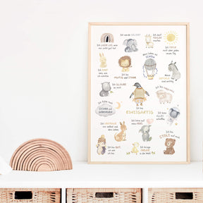 Affirmationen für Kinder | Affirmationsposter fürs Kinderzimmer | positive Glaubenssätze | DIN A4, B2 | boho | Lernposter pos. Mindset