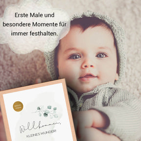 50 Meilensteinkarten Baby im Greenery-Stil