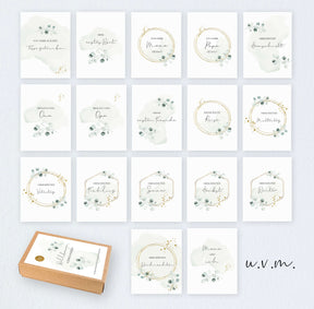 50 Meilensteinkarten Baby im Greenery-Stil