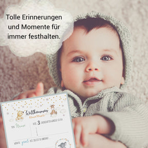 10 Gästebuch-Karten zur Taufe